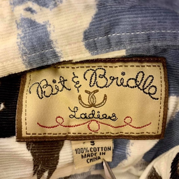 Bit & Bridle Tops Bit Bridle Long Sleeve Button Front Ladies Shirt